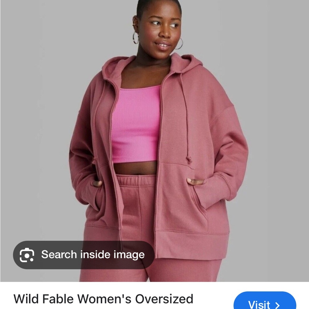 Wild fable women’s oversized  zip up hoodie